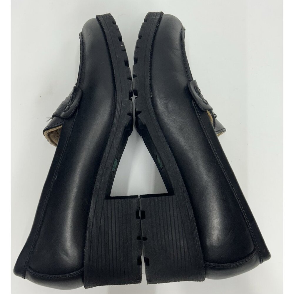 NEW Eastland Newbury Black Leather Penny Loafers Women's 10M Y2K Chunky Lug SZ10 - Picture 6 of 9